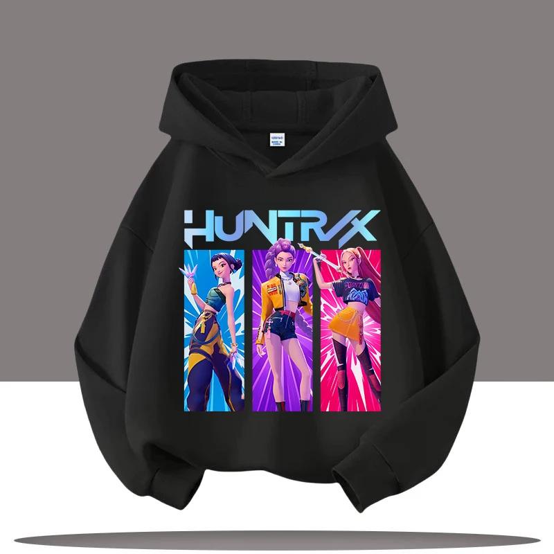 Children's Cartoon Printed Comfortable Hoodie Girls' Fashionable Sportswear Casual Long Sleeved Pullover