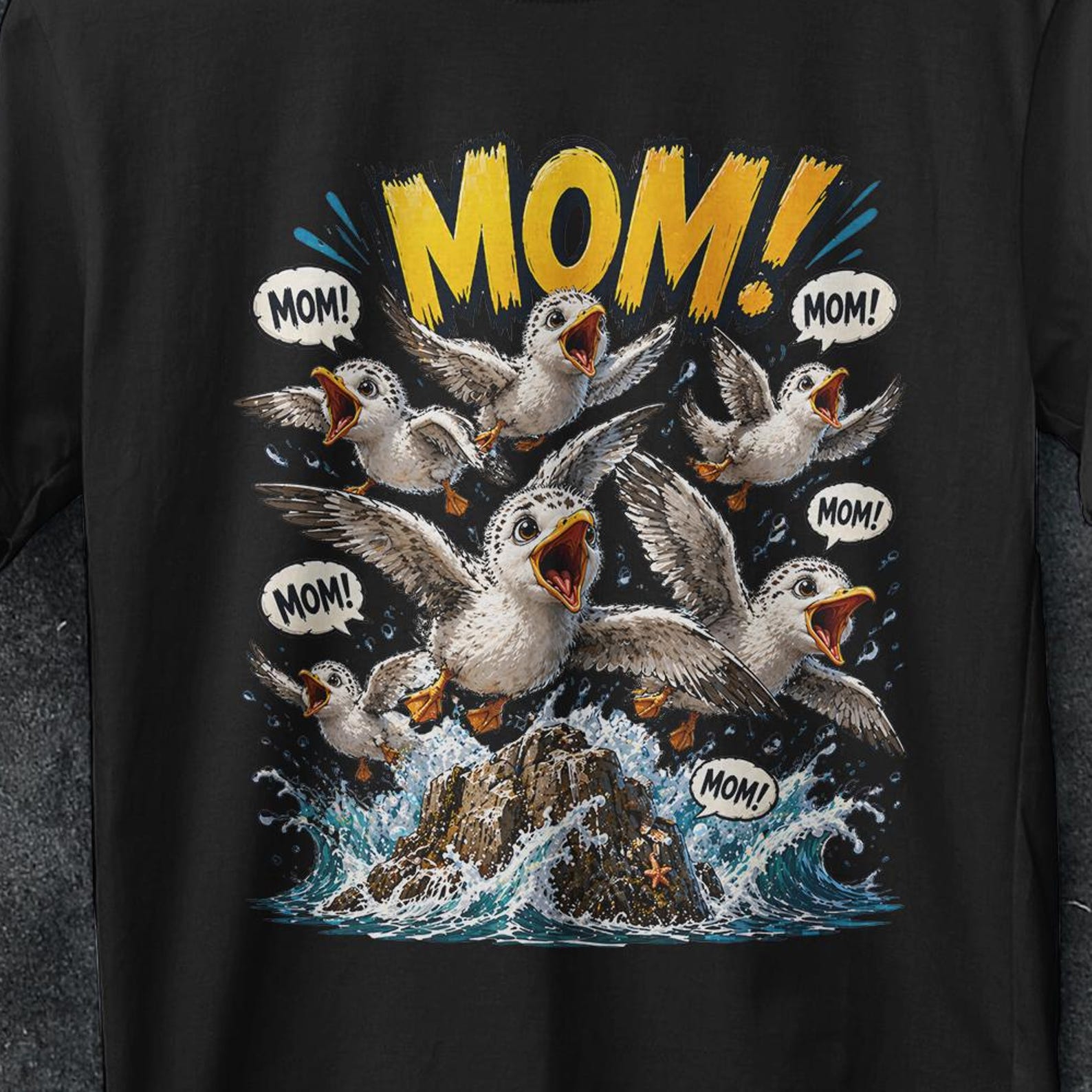 Seagulls Mom T Shirt, Mom Seagull Mom Mom, Funny Mother s Day, Gift For Mom, Disney T-Shirt, bird, Disney Finding Nemo Seagulls S