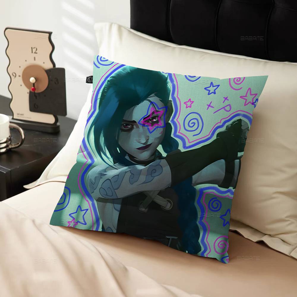 Cartoon Anime Game Arcane Jinx Cushion Cover Decorative Pillow Sofa Home Decor case pillow cases