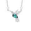 Collana Pendente Colibrì di Cristallo alla Moda Collana Girocollo Animale Scintillante di Zircone Raffinato per Donne Gioielli di Tendenza per Feste Regali