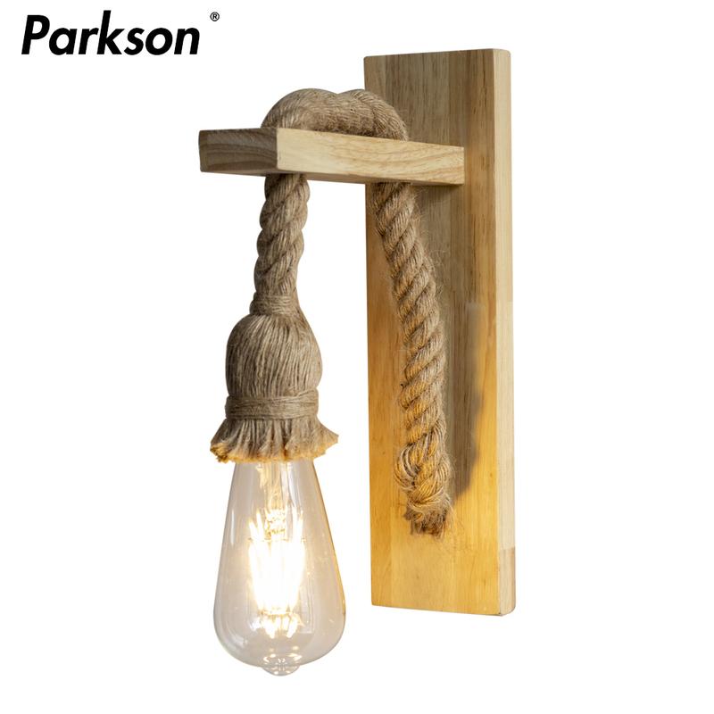 Retro Wood Wall Light E27 Vintage Sconce Wall Lights Fixture Indoor Home Decor Dining Room Bedside Lamp Bedroom Lighting