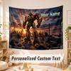 Custom Name Text Tapestry,Transformers Boho Wall Hanging, Decorative Backdrop Tapestry For Room