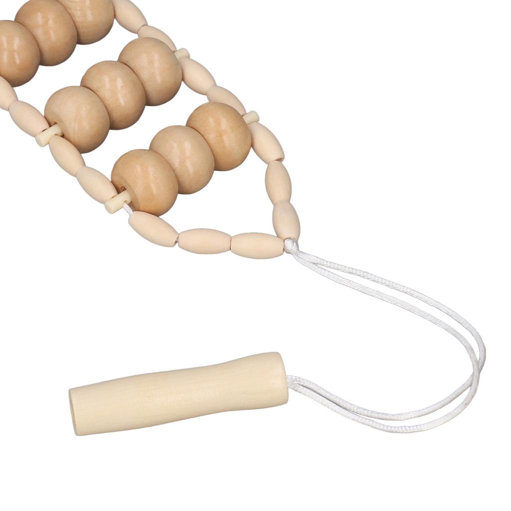 Back Massager Roller Rope Wood Back Roller Massage Manual Relief Muscle Soreness Self Massage Tool