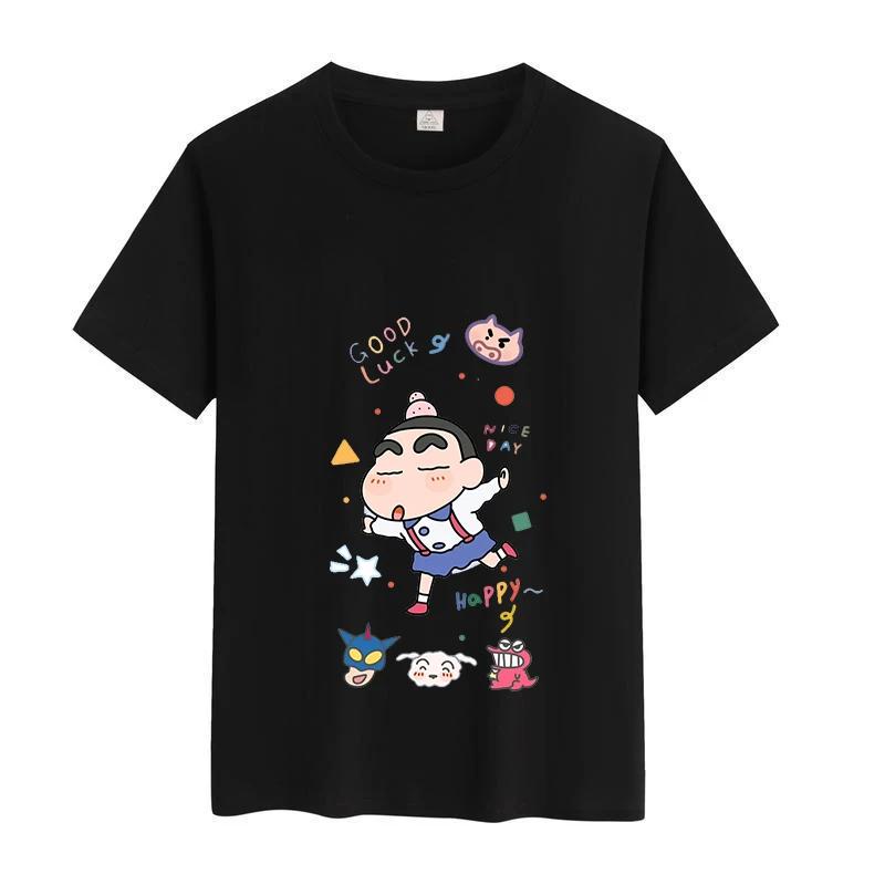Anime Crayon Shin-chan Chlapecké Dívčí Bavlněné Tričko Léto Krátký Rukáv Dětský Top Kreslené Tištěné Tričko Móda Dětské Tričko