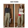 Coolhut2025 Autum High-Waisted Casual Straight-Leg American Retro Loose Work Clothing Women's Casual Pants