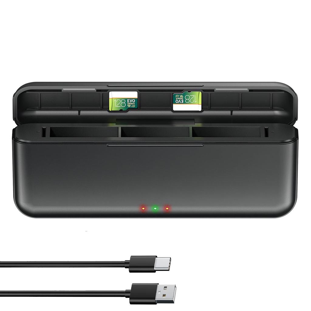 2250mAh Für DJI Osmo Action 5 Pro Action 4 Kamera-Akku mit 3-Kanal-Schnellladegerät Für DJI Osmo Action 4/3 Zubehör