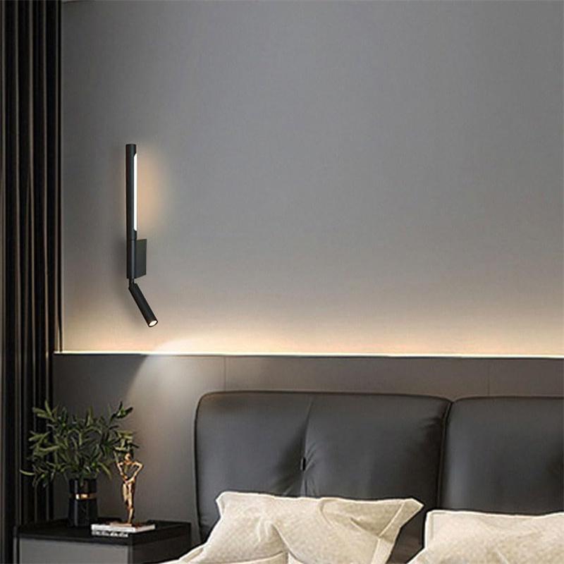 Bedroom Wall Lamp Minimalist Modern Reading Light Homestay Hotel Study Rotating Wall Lamp Adjustable Reading Light With Switch