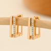 Gold Multi-Style Zircon Hoop Earrings for Women