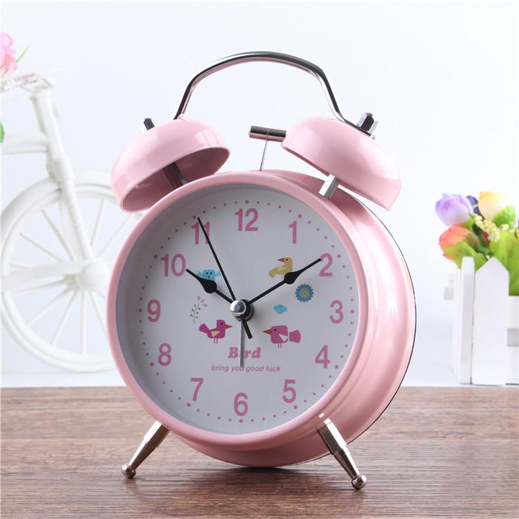

4 дюйма детские будильники без звука игольчатые часы-будильник для детей-студентов, украшение для учебного стола