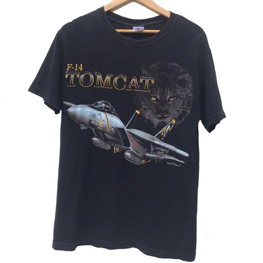Naval F14 Tomcat Fighter Aircraft TShirt 100 Cotton ONeck Summer Short Sleeve Casual Unisexs Tshirt Size Luxury Unisexs Clothing
