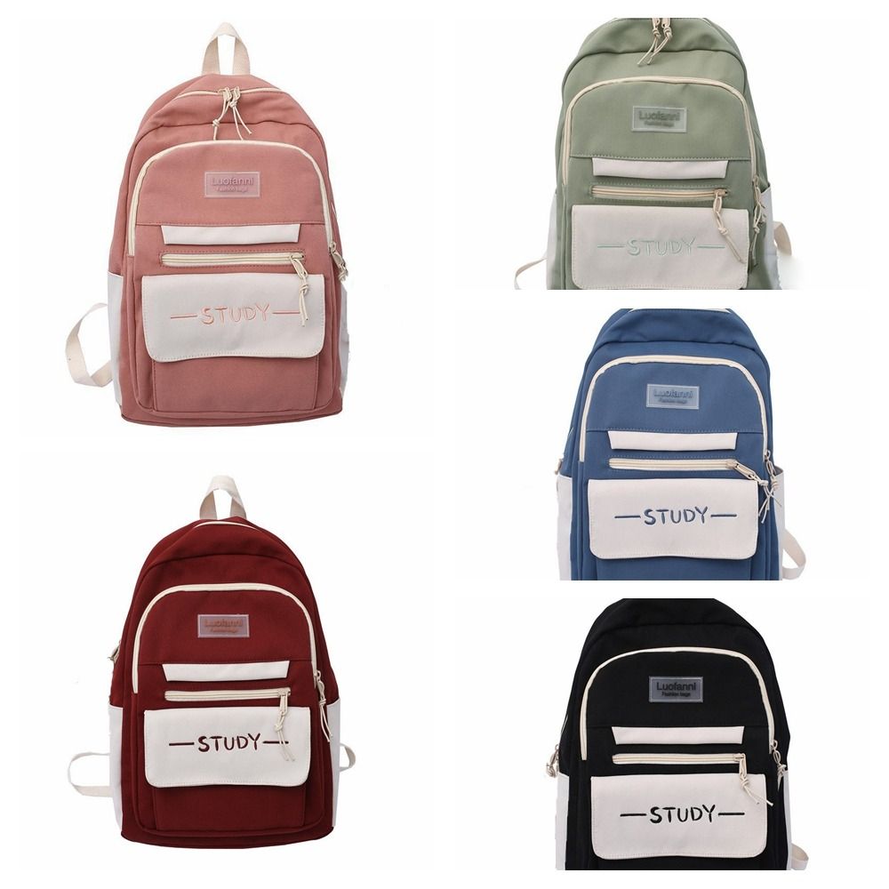 Canvas Nylon School Bag Large Capacity School Backpack Cute Student Backpack  Travel