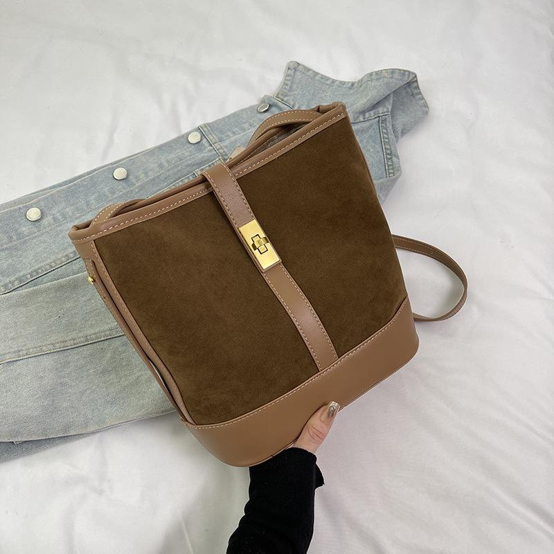 Популярная маленькая сумка женская осенняя однотонная новая модная ретро сумка-мессенджер матовая портативная сумка-ведро