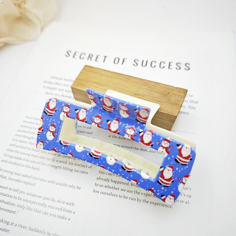 UV Printed Christmas Hair Clips - Stylish Updo Claw Clips for Women's Hair