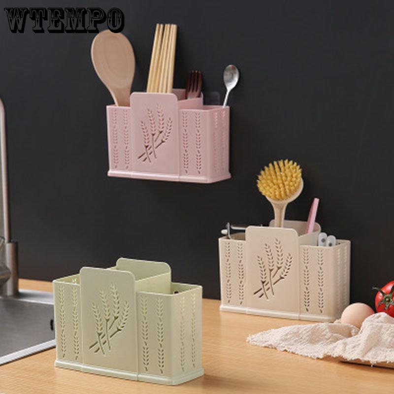 Chopsticks Basket Wall Mounted Chopsticks Storage Rack Chopsticks Box Household Kitchen Spoon Storage Rack