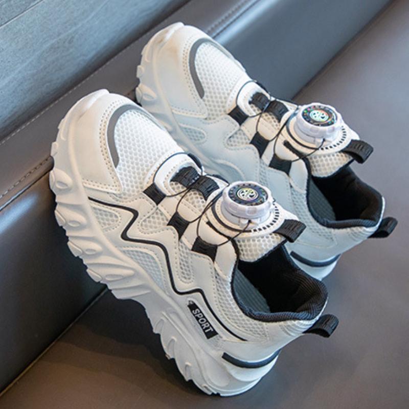 

Детская спортивная повседневная обувь, мягкие кроссовки с цветной пряжкой для мальчиков и девочек, розовые модные противоскользящие детские кроссовки 37 чёрный