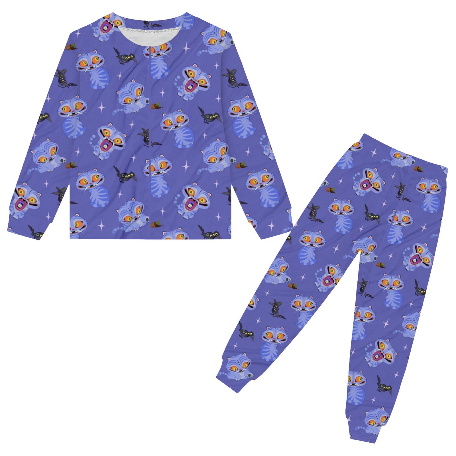 

Детский костюм с круглым вырезом, длинными рукавами и мультяшным принтом 9