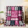 Spanish Grandma Themed Letter Pattern Blanket Bedroom Blanket for Livingroom Couch Lunch Break Soft Throw for Friend's Festival Gift