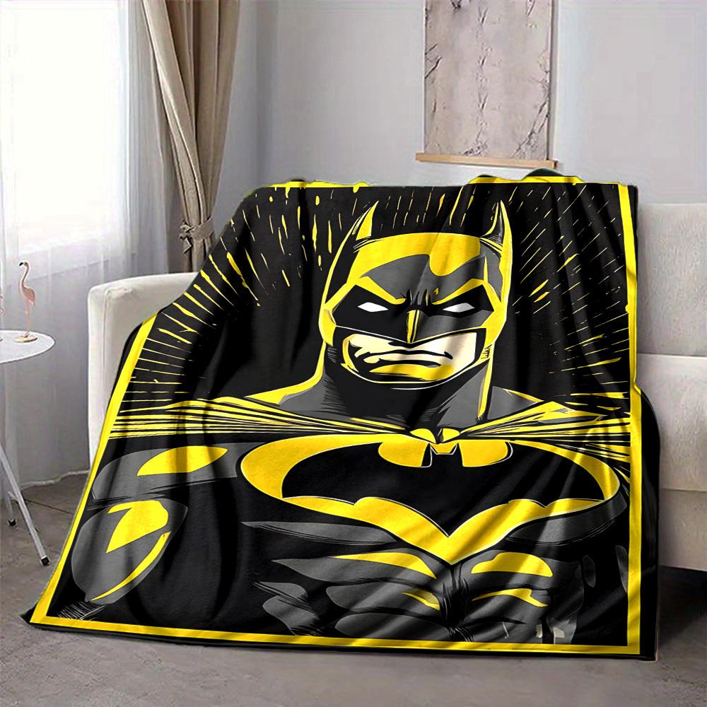 1pc Batman, Superhero Blanket Lightweight Flannel Throw For Sofa, Bed, Travel, Livingroom, Office, Couch, Chair, And Bed