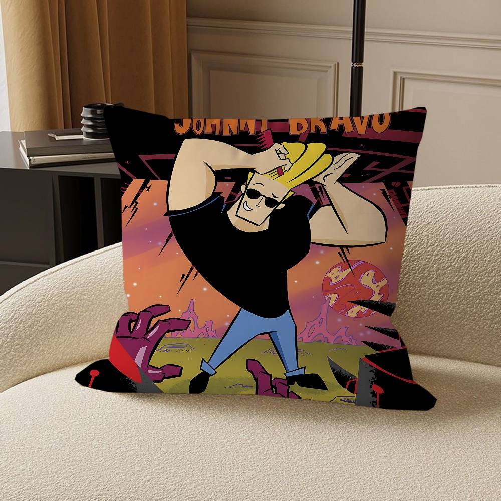 

Cartoon J-Johnny Bravo pillow cover sofa cushion cover home room decoration children gift 12x12Inch