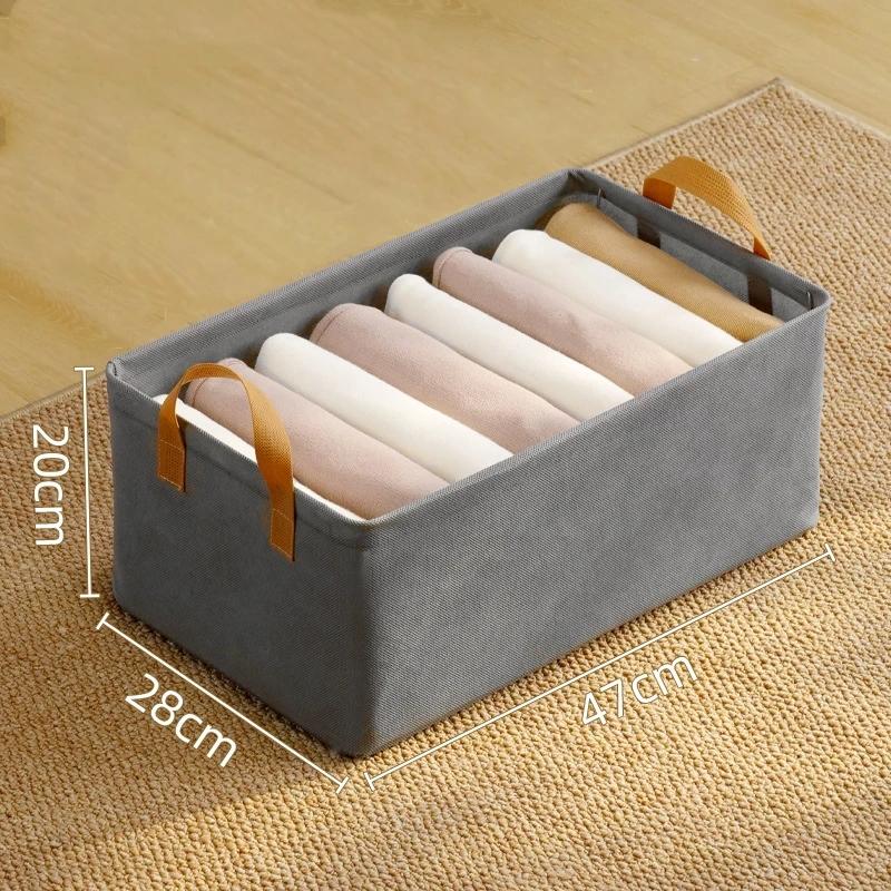 2Pc Large Collapsible Storage Bins Non-woven Fabric Foldable Storage Boxes Organizer Containers Baskets Cube for Bedroom Closet