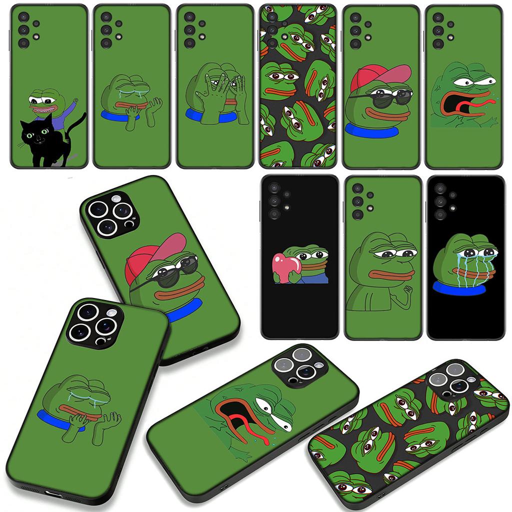 Animal Sad Frogs Pepes Funny Cover Phone Case for Xiaomi Redmi Note 14 12 13 ProPlus A3 Pro Plus 12C 13C 14C 5G