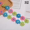 25mm Daisy Flower Lace Trim Colorful Embroidered Ribbon For DIY Crafts Sewing Supplies Knitting Wedding Handmade Patchwork