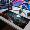 Dark Oriental Moon Pagoda Red Maple Large Extended Gaming Mouse Pad NonSlip Rubber Base For Pc Gamers Laptop Office Use