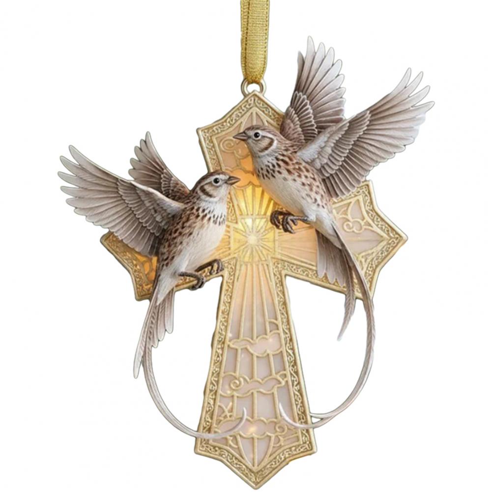 

Hanging Bird Decoration Bird Tree Ornaments Bird Christmas Ornament Christian Symbol Hanging Decoration Vibrant Holiday for Tree