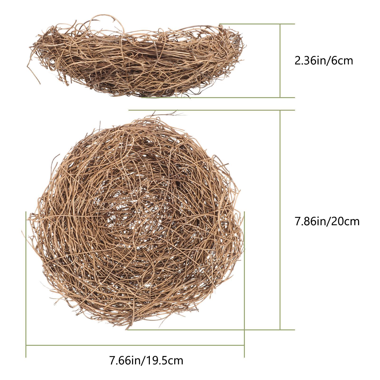 

Artificial Rattan Bird Nest Ornament Decorative Spring Nest Photo Prop for Easter Party Home Garden Decoration Craft Project 16.5X16X6CM