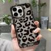Clear Case For Iphone 17 Air 16 15 14 13 12 11 Pro Max Funda Black Leopard Print For Iphone 16 15 17 Silicone Transparent Cover