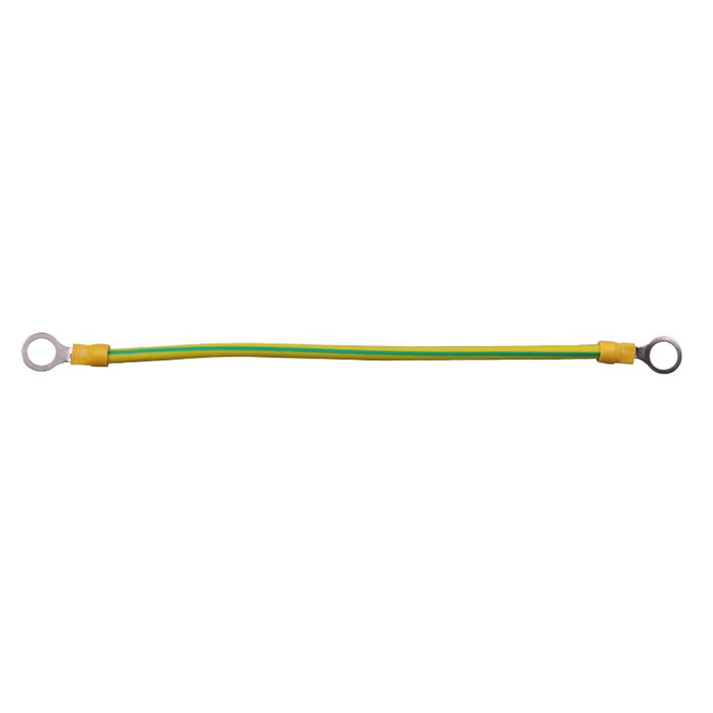 Yellow Green Grounding Wire With O-Rings Terminals Solar Photovoltaic Panel Ground Wiring Connection Hole Size 9mm