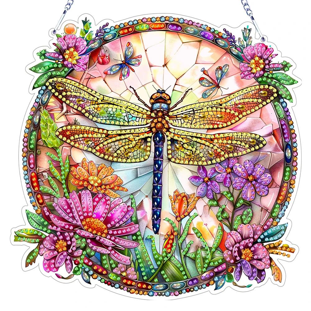 PET Double Sided Special Shaped Cute Animal Rhinestone Diamond Art Window Pendants Diamond Painting Hanging Ornament for Adults