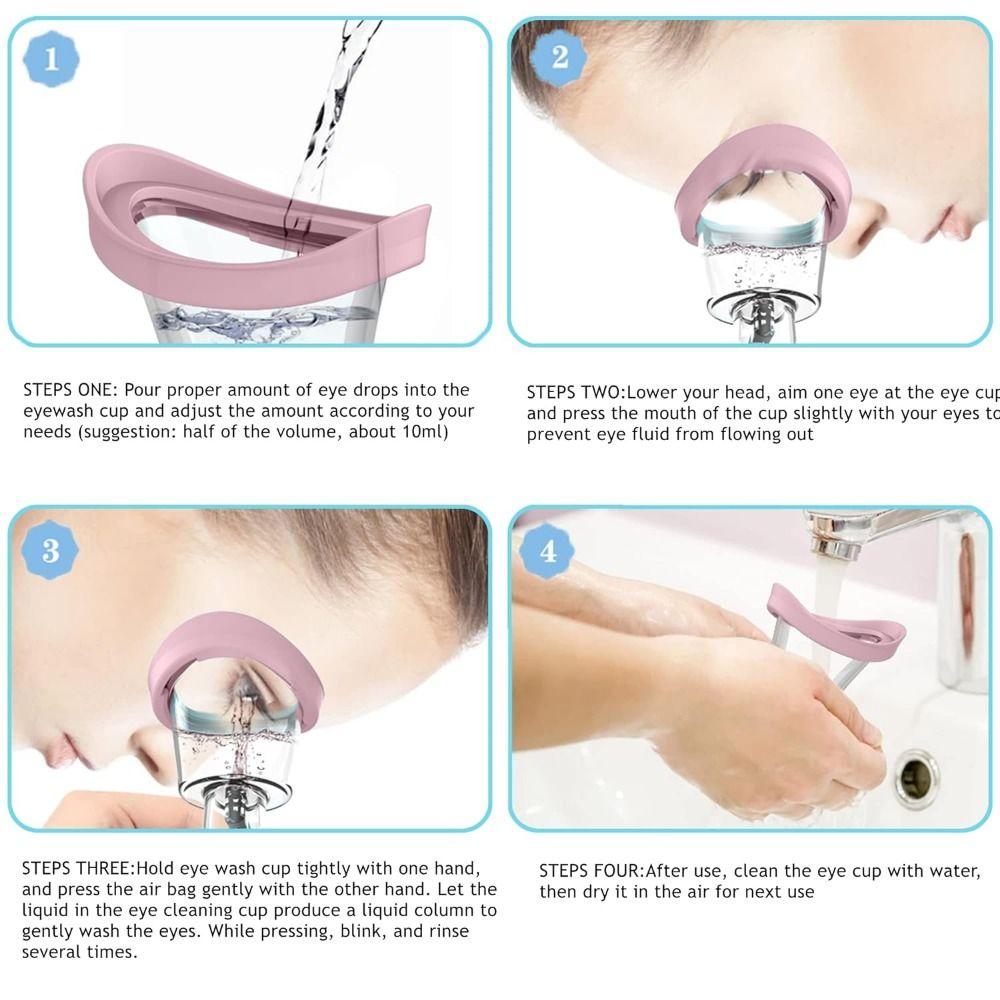 Manual Eyes Cleaner Soft Silicone Eye Cleaning Tool Portable Eye Wash Cups  Children