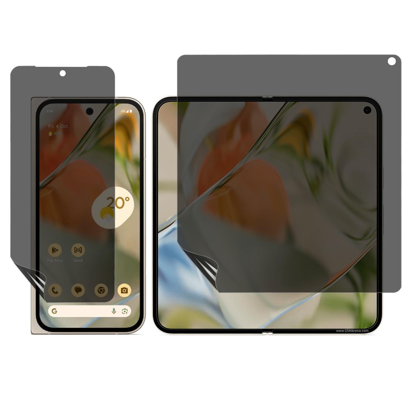 

Для Google Pixel 9 Pro Fold 5G Захисна плівка для екрана Anti-Spy, ПЕТ Матова плівка для передньої та задньої панелі A