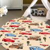 Tappeto Rotondo Tappeto Circolare Antiscivolo con Pattern di Saetta McQueen per Camera da Letto dei Bambini Stanza dei Giochi