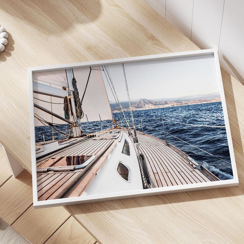 Ocean Velier Plajă Scoică Crabi Melc Peisaj Postere Și Imprimeuri Artă de Perete Pânză Pictură în Ulei Imagini Pentru Decorul Camerei de Zi