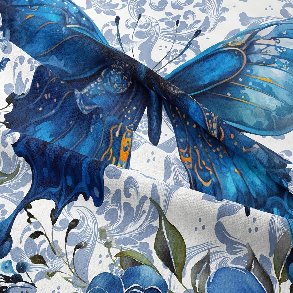 Zestaw poszewek na kołdrę z wzorem Błękitnego Lśniącego Motyla, 2/3 szt., Zmywalna poliestrowa poszewka na kołdrę, Miękka i wygodna do sypialni