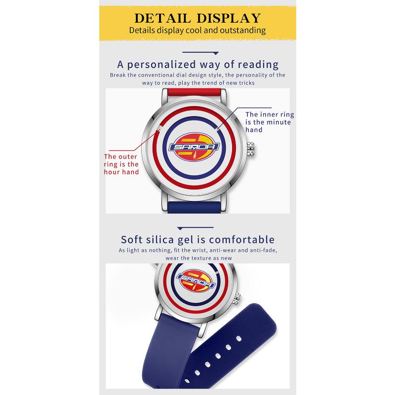SANDA New Product Silicone Tape Men and Women Watches Fashion Trends, Cool, Simple, Personalized Children's Watch