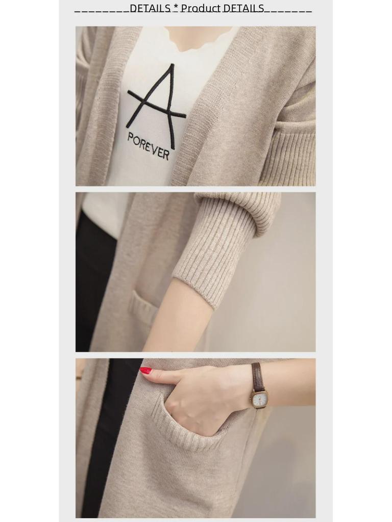 2024 Women's Knitted Cardigan: Loose, Lazy Style Sweater for Spring & Autumn