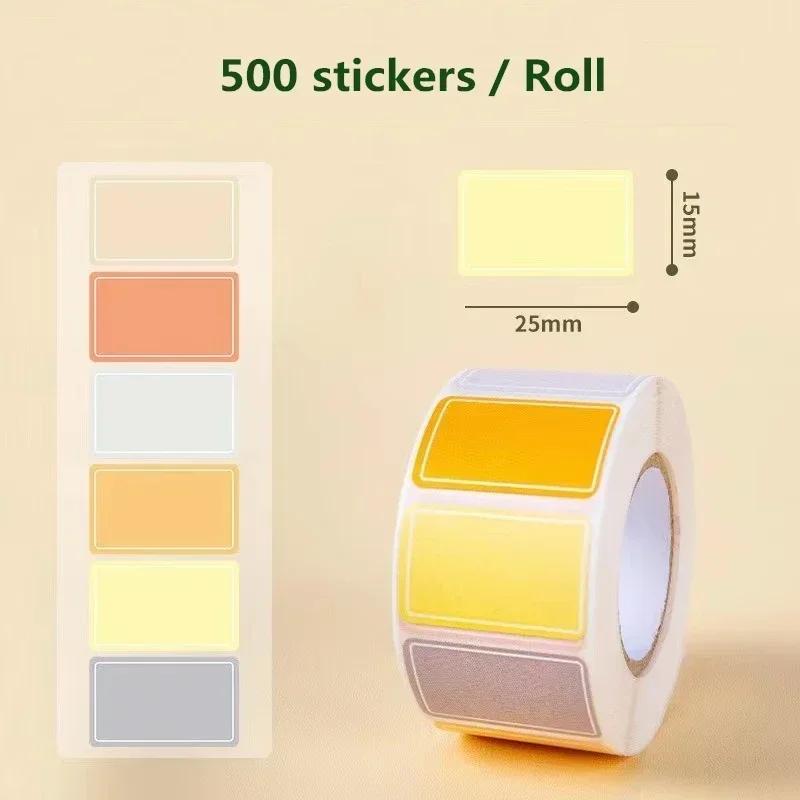 

Autohesion Multicolor Marking Stickers Rectangle Can Write with Adhesive Backing Classification Tag Paper 500pcs Roll 15x25mm 1 Roll