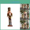 11.8" Nutcracker Soldier Wooden Toy Ornament Xmas Home Decor Statues Model Gift