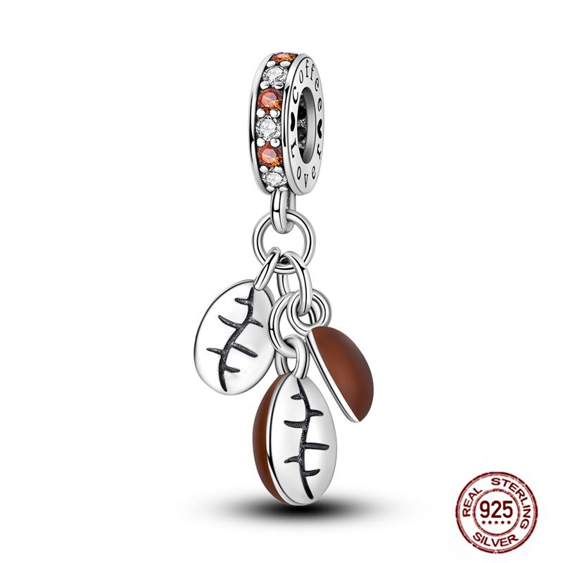 Fruit Food Charms Plata De Leyoriginal Strawberry Avocado Dessert Cake Charm Beads For Women Bracelet Accessory Diy Jewelry