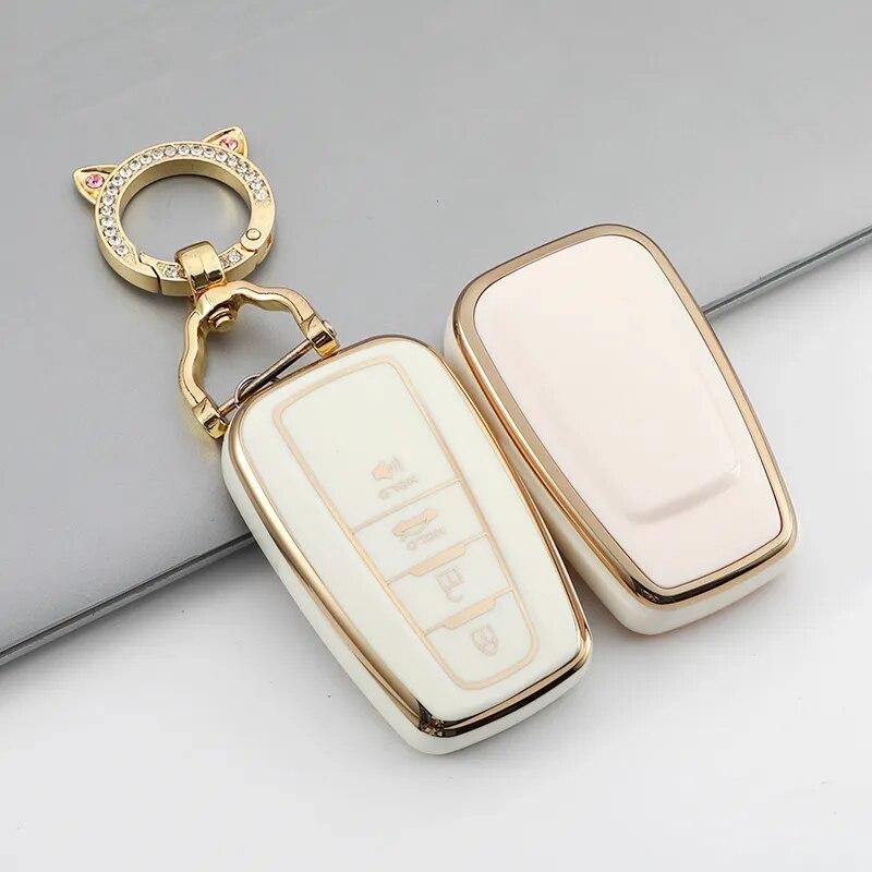 2/3/4 Knappar för Toyota Camry CHR Corolla RAV4 Avalon Land Cruiser Prado Prius 2017 - 2022 TPU Bilnyckelfodral Skydd Fob Nyckelring