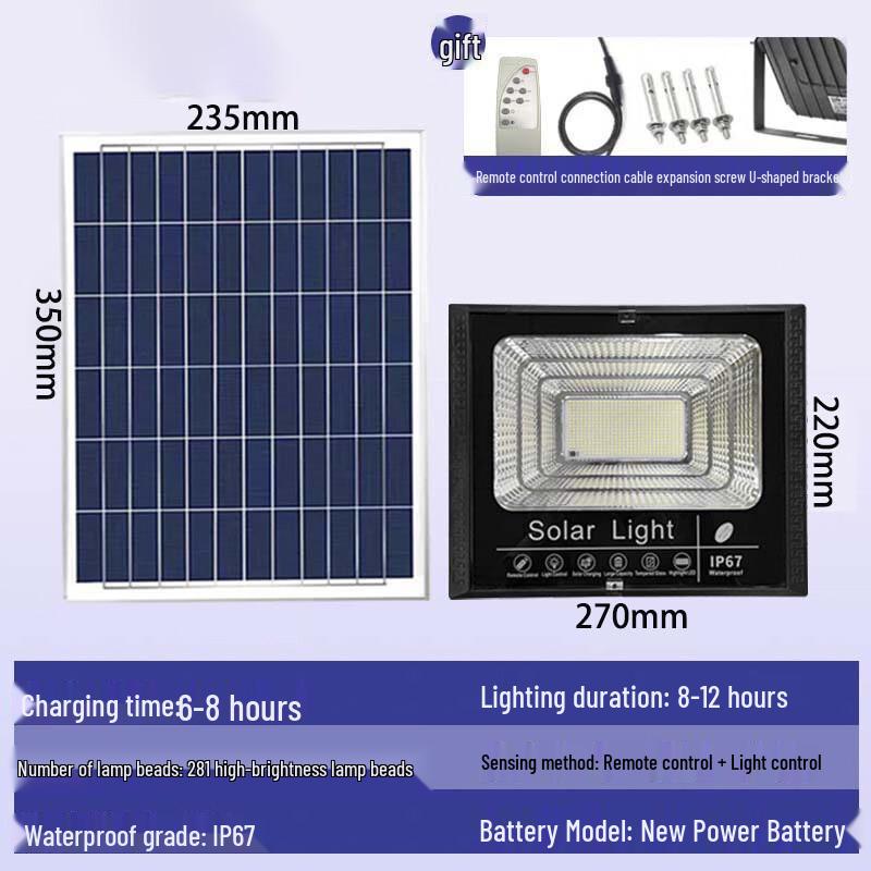Black Scorpion Solar Outdoor Light Auto-on at Dark + Remote
