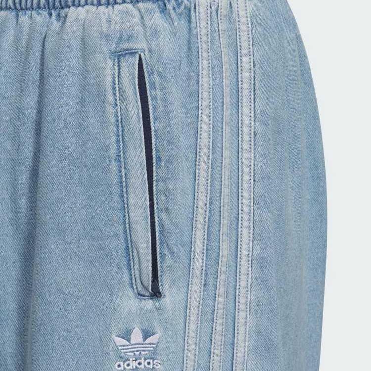 Adidas Originals SS25 Removable Loose Side Stripe Jeans Unisex Jeans Light-Denim-Blue KB6415
