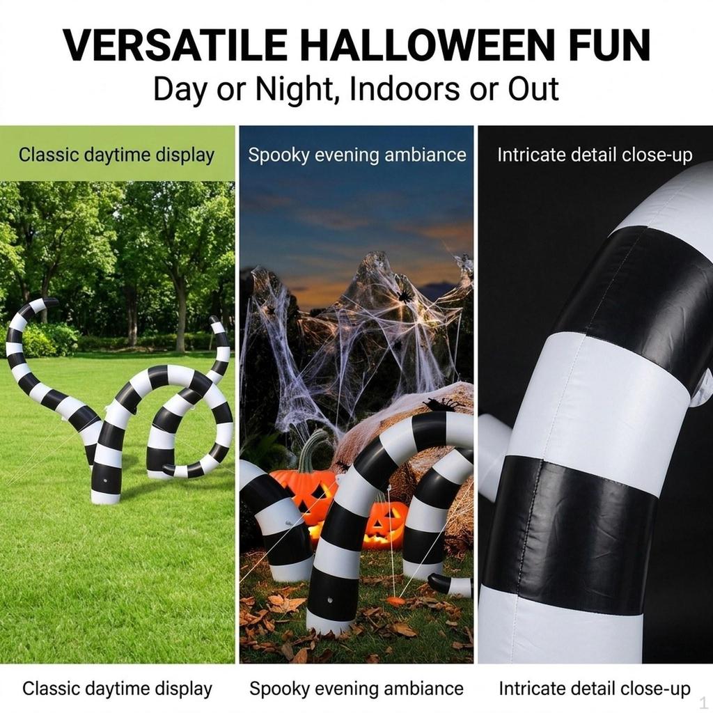 Halloween Inflatable Sandworm Decorations Spooky Decor Easy Installation Horror Ornament Outdoor