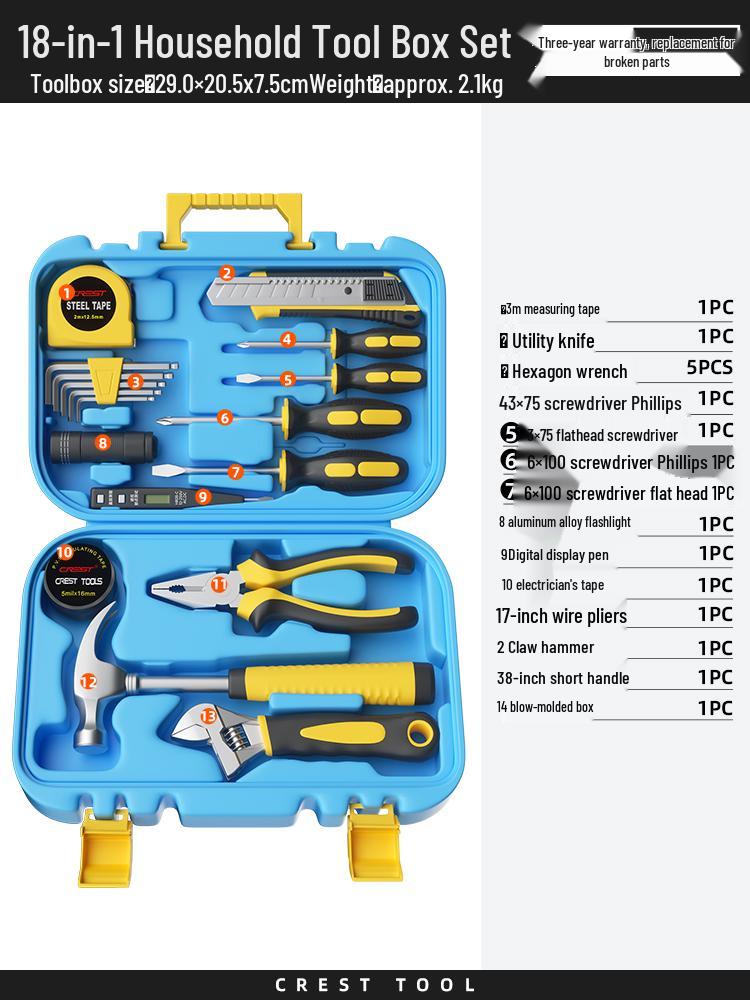 Complete Household Tool Set: Wrenches, Screwdrivers, Pliers, and More