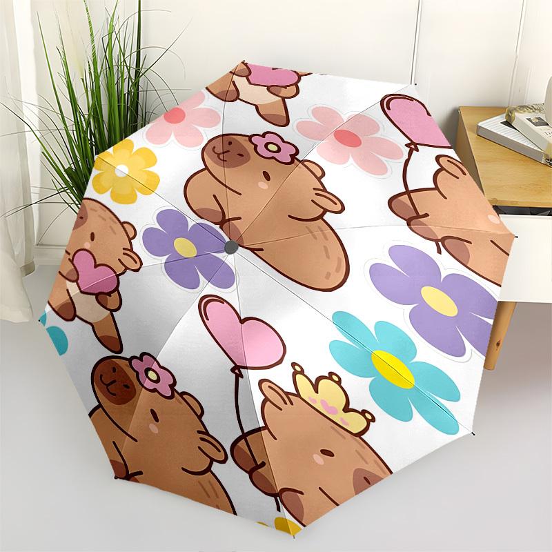

Capybara Automatic Folding Umbrella Compact 8 rib Design,Unique Style,Suitable for Everyday Outdoor Use,Perfect Gift for Friends and Fa