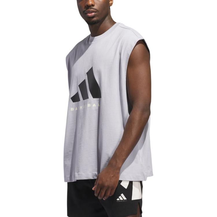 Adidas Basketball SS25 Fashion Comfortable Loose Round Neck Sleeveless T-Shirt Unisex Tops JN3973