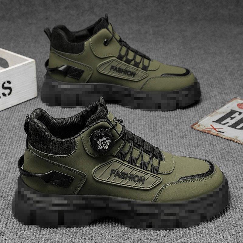 

Autumn Martin Boots Men s Shoes Medium Top Leisure Sports Outdoor Mountaineering Men s Waterproof Non-slip Height Increasing Martin Boots 44